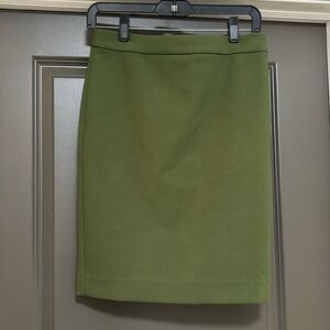 J. Crew Olive Green Pencil Skirt